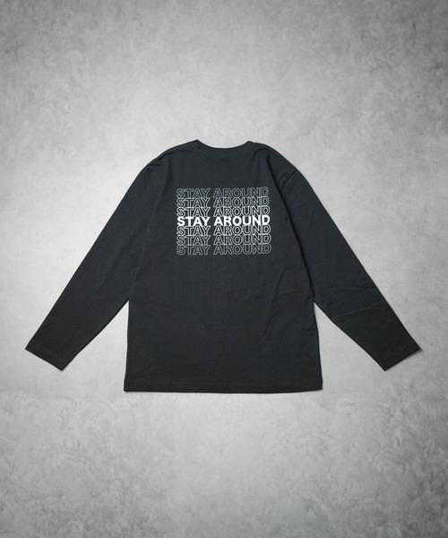 B.I.D.(ビーアイディー)の「《プリントロングスリーブTシャツ(STAY AROUND)》(Tシャツ/カットソー・メンズ・ホワイト/ブラック/チャコールグレー・MEDIUM)」の8枚目の写真