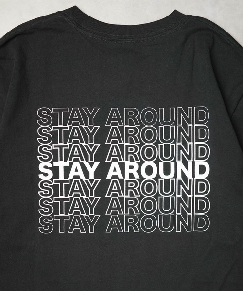 B.I.D.(ビーアイディー)の「《プリントロングスリーブTシャツ(STAY AROUND)》(Tシャツ/カットソー・メンズ・ホワイト/ブラック/チャコールグレー・MEDIUM)」の9枚目の写真
