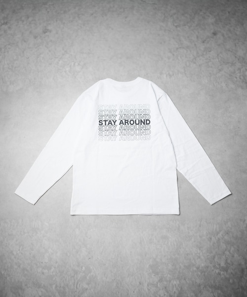 B.I.D.(ビーアイディー)の「《プリントロングスリーブTシャツ(STAY AROUND)》(Tシャツ/カットソー・メンズ・ホワイト/ブラック/チャコールグレー・MEDIUM)」の20枚目の写真
