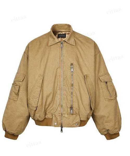 Dalfwin（ダールフィン）の「韓国ファッション ボリューム袖ワークブルゾン（ブルゾン・レディース・ブラウン系・FREE）」の21枚目の写真