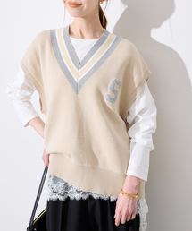 SLOBE IENA | サガラ刺繍レタードベスト(ベスト)