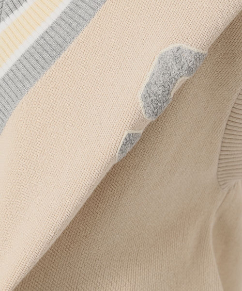 SLOBE IENA（スローブイエナ）の「サガラ刺繍レタードベスト（ベスト・レディース・ベージュ/チャコールグレー・FREE）」の13枚目の写真