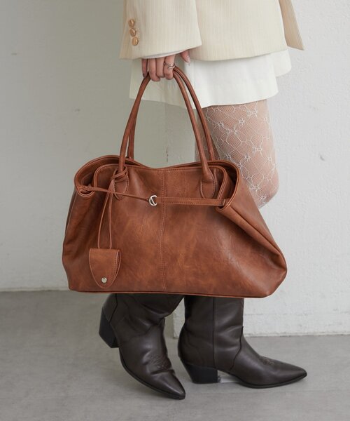 mystic(ミスティック)の「ベルト付きマルチBAG(トートバッグ・レディース・ブラウン/キャメル・ONE SIZE)」の2枚目の写真