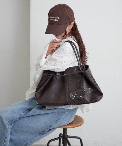 mystic(ミスティック)の「ベルト付きマルチBAG(トートバッグ・レディース・ブラウン/キャメル・ONE SIZE)」の9枚目の写真