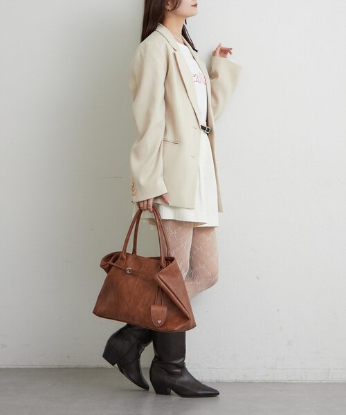 mystic(ミスティック)の「ベルト付きマルチBAG(トートバッグ・レディース・ブラウン/キャメル・ONE SIZE)」の13枚目の写真