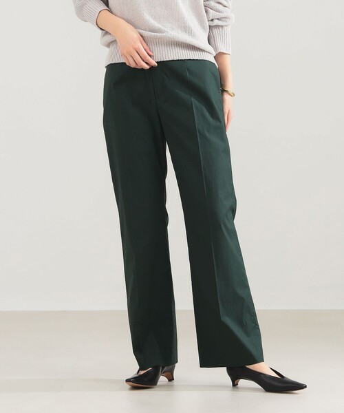 Demi-Luxe BEAMS（デミルクス ビームス）の「AK+1 / コットン ストレッチ パンツ（その他パンツ・レディース・ブラウン/ダークグリーン・38/36）」の2枚目の写真