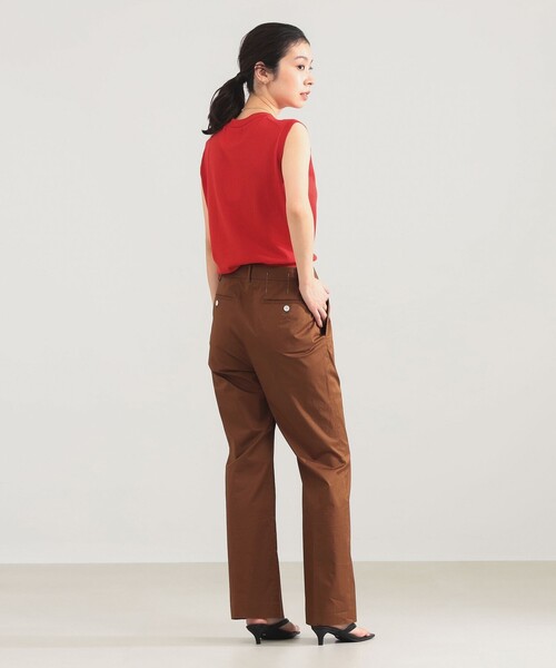 Demi-Luxe BEAMS（デミルクス ビームス）の「AK+1 / コットン ストレッチ パンツ（その他パンツ・レディース・ブラウン/ダークグリーン・38/36）」の5枚目の写真
