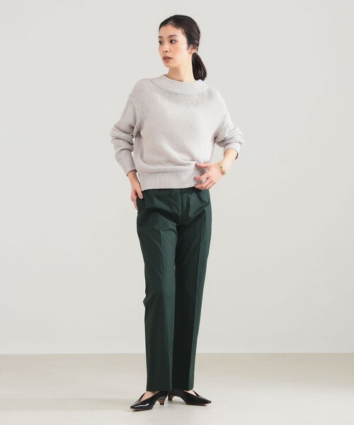 Demi-Luxe BEAMS（デミルクス ビームス）の「AK+1 / コットン ストレッチ パンツ（その他パンツ・レディース・ブラウン/ダークグリーン・38/36）」の8枚目の写真