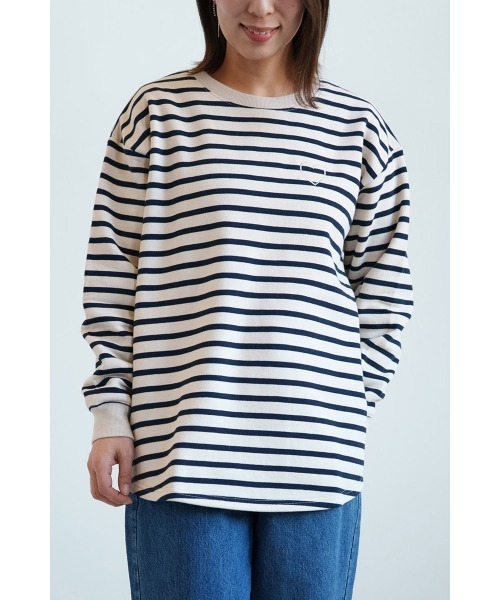 HEART MARKET（ハートマーケット）の「ハート付きカポック裏毛プルオーバー（Tシャツ/カットソー・レディース・グリーン/その他2/その他1/スミクロ/ダークパープル/アイボリー/グレー・FREE）」の6枚目の写真