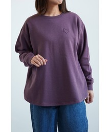 ハート付きカポック裏毛プルオーバー