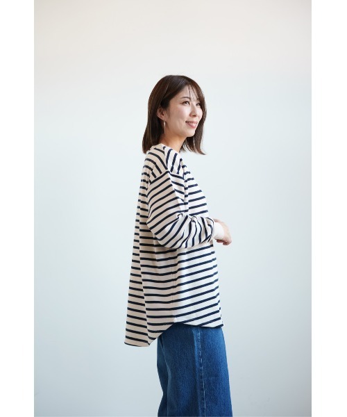 HEART MARKET（ハートマーケット）の「ハート付きカポック裏毛プルオーバー（Tシャツ/カットソー・レディース・グリーン/その他2/その他1/スミクロ/ダークパープル/アイボリー/グレー・FREE）」の11枚目の写真