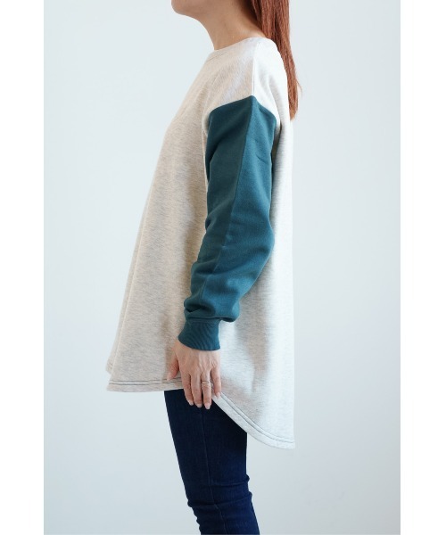 HEART MARKET（ハートマーケット）の「ハート付きカポック裏毛プルオーバー（Tシャツ/カットソー・レディース・グリーン/その他2/その他1/スミクロ/ダークパープル/アイボリー/グレー・FREE）」の15枚目の写真