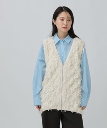 LEPSIM | フリンジWZIPベストチュニック　640632(ベスト)