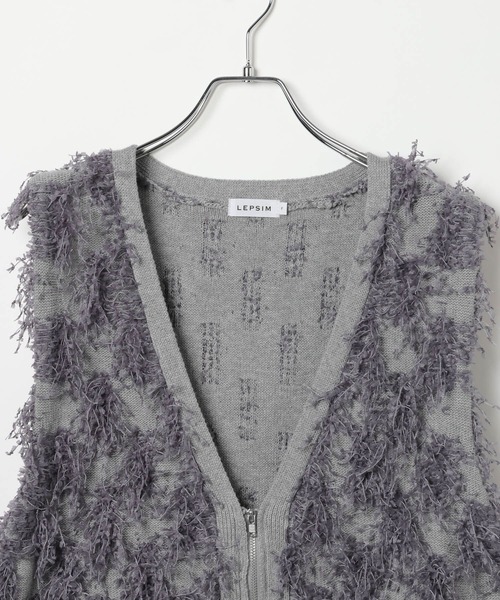 LEPSIM（レプシィム）の「フリンジWZIPベストチュニック　640632（ベスト・レディース・ブラウン/グレー/アイボリー・FREE）」の14枚目の写真