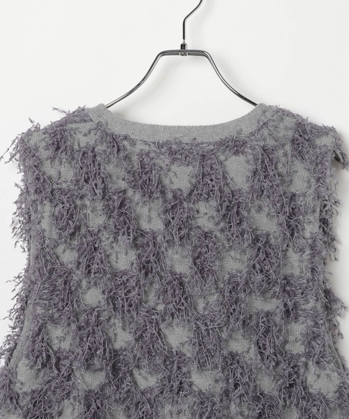 LEPSIM（レプシィム）の「フリンジWZIPベストチュニック　640632（ベスト・レディース・ブラウン/グレー/アイボリー・FREE）」の18枚目の写真