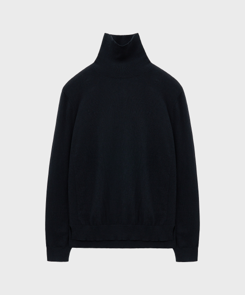 NOIRER(ノイア)の「カシミヤコットンタートルネック(ブラック)(ニット/セーター・メンズ・その他・48/50/52)」の2枚目の写真