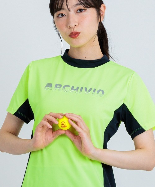 archivio(アルチビオ)の「<LADIES>UV速乾サイド配色プルオーバー(Tシャツ/カットソー・レディース・イエロー/ライトオレンジ系/ブラック/ホワイト・L/M/S)」の21枚目の写真