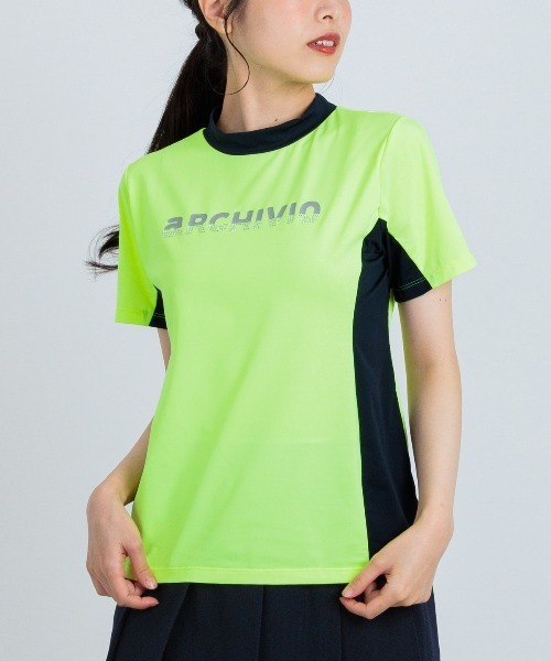 archivio(アルチビオ)の「<LADIES>UV速乾サイド配色プルオーバー(Tシャツ/カットソー・レディース・イエロー/ライトオレンジ系/ブラック/ホワイト・L/M/S)」の14枚目の写真