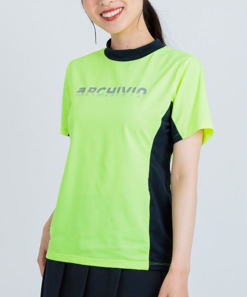 archivio(アルチビオ)の「<LADIES>UV速乾サイド配色プルオーバー(Tシャツ/カットソー・レディース・イエロー/ライトオレンジ系/ブラック/ホワイト・L/M/S)」の15枚目の写真