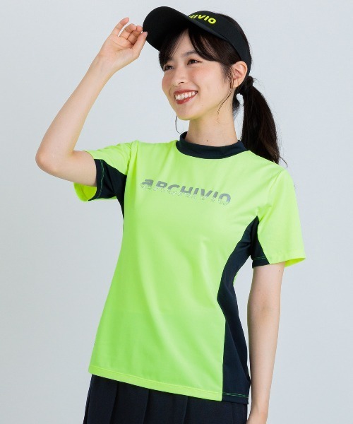 archivio(アルチビオ)の「<LADIES>UV速乾サイド配色プルオーバー(Tシャツ/カットソー・レディース・イエロー/ライトオレンジ系/ブラック/ホワイト・L/M/S)」の20枚目の写真