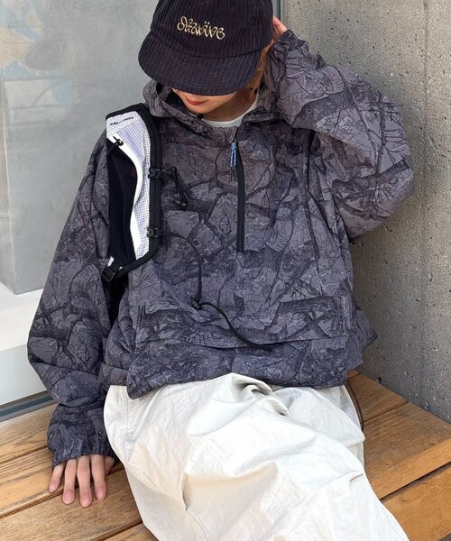 Franklin Climbing（フランクリンクライミング）の「【Franklin Climbing】撥水/ユニセックス/シティアクティブツリーカモアノラック（ナイロンジャケット・メンズ・ブラック/ネイビー・LARGE/MEDIUM）」の14枚目の写真