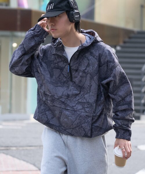 Franklin Climbing（フランクリンクライミング）の「【Franklin Climbing】撥水/ユニセックス/シティアクティブツリーカモアノラック（ナイロンジャケット・メンズ・ブラック/ネイビー・LARGE/MEDIUM）」の7枚目の写真