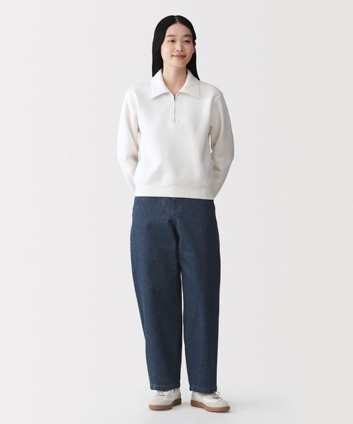 無印良品（ムジルシリョウヒン）の「婦人　木の実から作ったカポック混　デニムコクーンパンツ（デニムパンツ・レディース・ライトブルー/ダークネイビー/ネイビー・S/M/L/XL）」の16枚目の写真