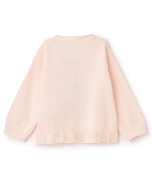 sense of wonder（センスオブワンダー）の「リボンインターシャカーディガン（カーディガン/ボレロ・キッズ・ピンク/オフホワイト・120-130cm/100-110cm/80-90cm）」の3枚目の写真