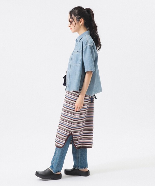 BEAMS BOY（ビームスボーイ）の「マルチボーダー ワンピース（ワンピース・レディース・オレンジ/ピンク/グリーン・ONE SIZE）」の8枚目の写真
