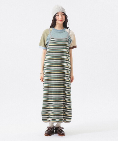 BEAMS BOY（ビームスボーイ）の「マルチボーダー ワンピース（ワンピース・レディース・オレンジ/ピンク/グリーン・ONE SIZE）」の14枚目の写真