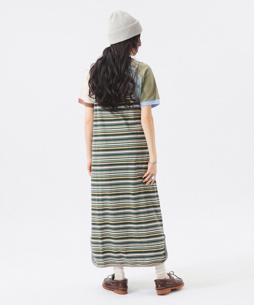 BEAMS BOY（ビームスボーイ）の「マルチボーダー ワンピース（ワンピース・レディース・オレンジ/ピンク/グリーン・ONE SIZE）」の16枚目の写真