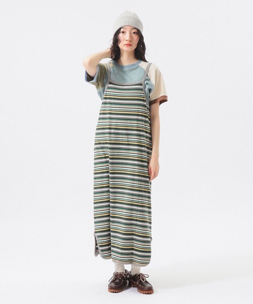 BEAMS BOY（ビームスボーイ）の「マルチボーダー ワンピース（ワンピース・レディース・オレンジ/ピンク/グリーン・ONE SIZE）」の17枚目の写真