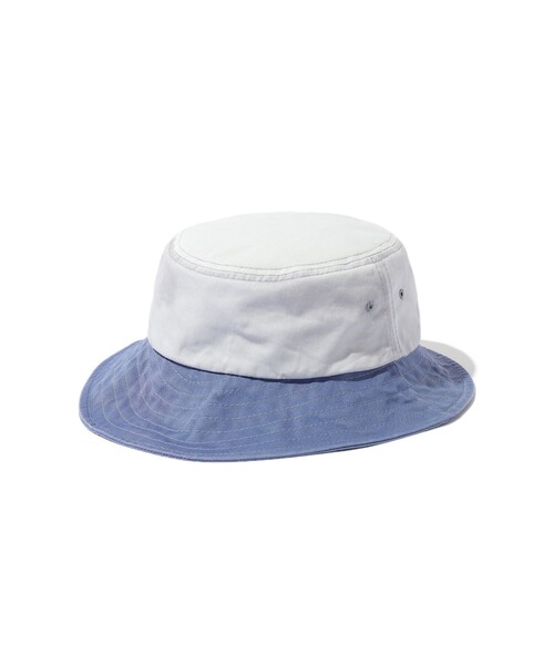 BEAMS PLUS（ビームスプラス）の「Long bill Bucket Hat 62 Twill Pigment Gradation Print（ハット・メンズ・ブルー/イエロー/レッド・ONE SIZE）」の2枚目の写真