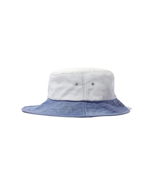 BEAMS PLUS（ビームスプラス）の「Long bill Bucket Hat 62 Twill Pigment Gradation Print（ハット・メンズ・ブルー/イエロー/レッド・ONE SIZE）」の13枚目の写真