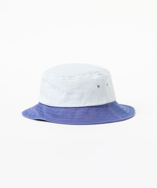 BEAMS PLUS（ビームスプラス）の「Long bill Bucket Hat 62 Twill Pigment Gradation Print（ハット・メンズ・ブルー/イエロー/レッド・ONE SIZE）」の18枚目の写真