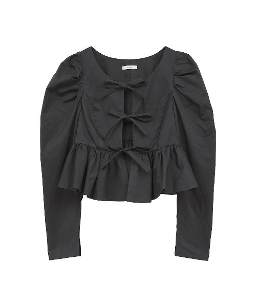 SHORT PEPLUM RIBBON TOPS（シャツ/ブラウス）｜CLANE（クラネ）の
