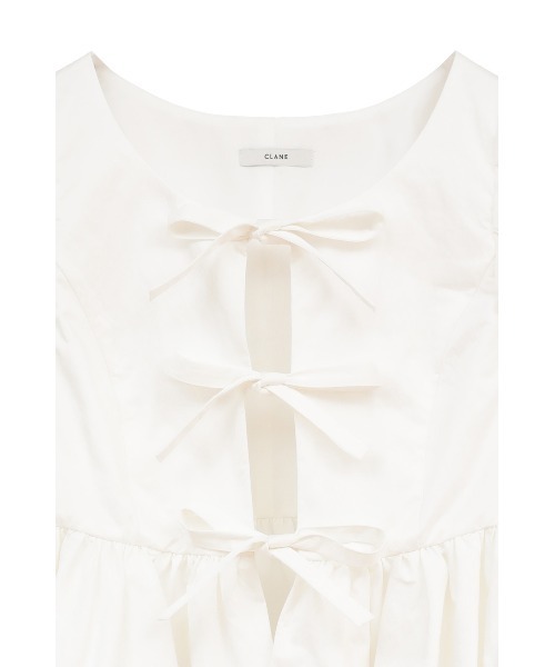 SHORT PEPLUM RIBBON TOPS（シャツ/ブラウス）｜CLANE（クラネ）の