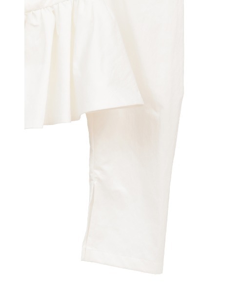 CLANE(クラネ)の「SHORT PEPLUM RIBBON TOPS(シャツ/ブラウス・レディース・ホワイト/ブラック・2/1)」の10枚目の写真