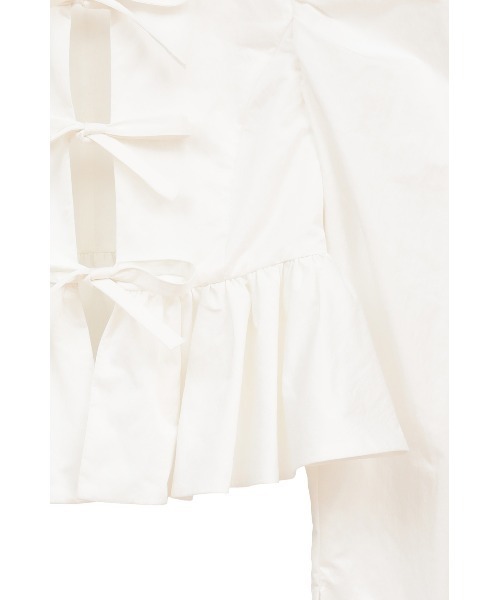 シャツ+ブラウス(長袖+七分) CLANE SHORT PEPLUM RIBBON TOPS SHORT PEPLUM RIBBON TOPS｜TOPS(トップス)｜CLANE OFFICIAL ONLINE STORE