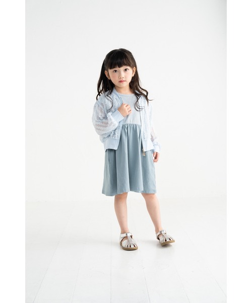 nino(ニノ)の「シアーフリル ZIPジャケット(その他アウター・キッズ・ライトブルー/ホワイト・150cm/140cm/130cm)」の6枚目の写真