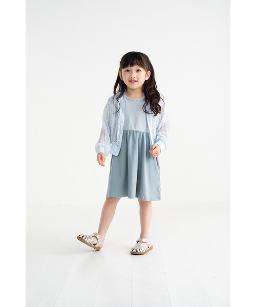 nino(ニノ)の「シアーフリル ZIPジャケット(その他アウター・キッズ・ライトブルー/ホワイト・150cm/140cm/130cm)」の7枚目の写真