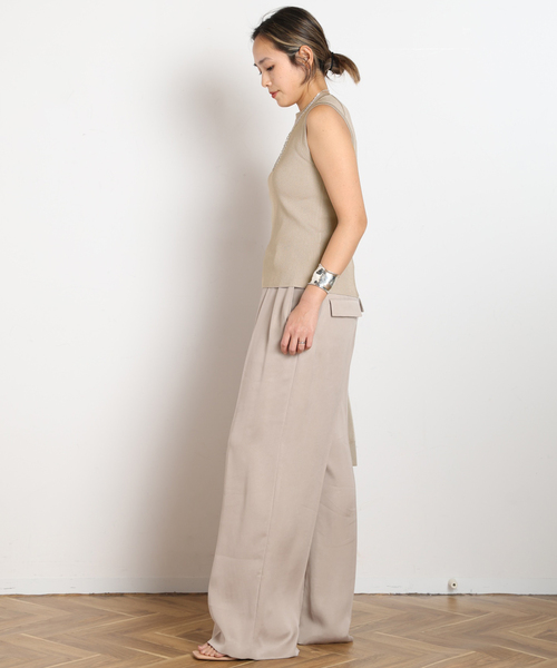 AP STUDIO（エーピーストゥディオ）の「Demure ノースリーブニット（ニット/セーター・レディース・ベージュ/キャメル/ブラック・FREE）」の7枚目の写真