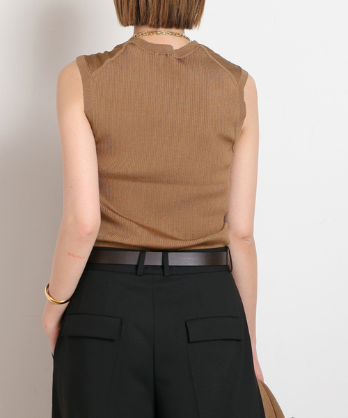 AP STUDIO（エーピーストゥディオ）の「Demure ノースリーブニット（ニット/セーター・レディース・ベージュ/キャメル/ブラック・FREE）」の15枚目の写真