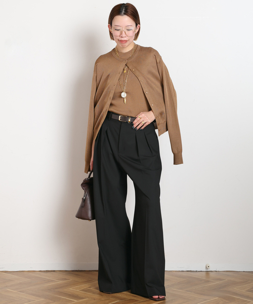 AP STUDIO（エーピーストゥディオ）の「Demure ノースリーブニット（ニット/セーター・レディース・ベージュ/キャメル/ブラック・FREE）」の22枚目の写真