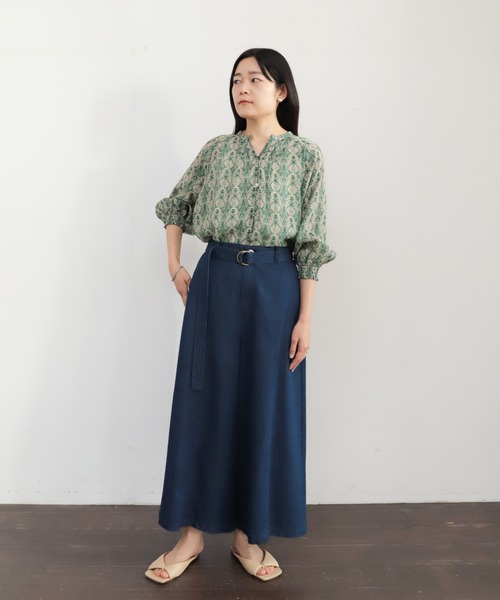 NOMBRE IMPAIR（ノンブルアンペール）の「【予約】シアーアラベスクPT　ピンタックブラウス（シャツ/ブラウス・レディース・グリーン/ブラウン・FREE）」の21枚目の写真