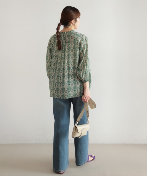 NOMBRE IMPAIR（ノンブルアンペール）の「【予約】シアーアラベスクPT　ピンタックブラウス（シャツ/ブラウス・レディース・グリーン/ブラウン・FREE）」の16枚目の写真