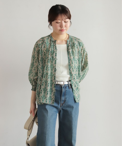 NOMBRE IMPAIR（ノンブルアンペール）の「【予約】シアーアラベスクPT　ピンタックブラウス（シャツ/ブラウス・レディース・グリーン/ブラウン・FREE）」の19枚目の写真