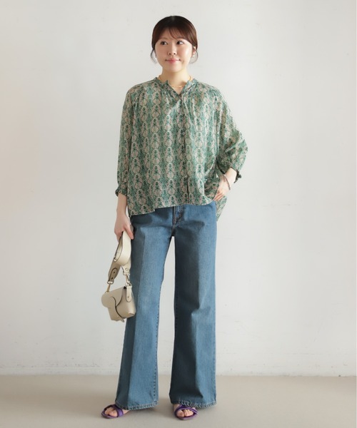 NOMBRE IMPAIR（ノンブルアンペール）の「【予約】シアーアラベスクPT　ピンタックブラウス（シャツ/ブラウス・レディース・グリーン/ブラウン・FREE）」の17枚目の写真