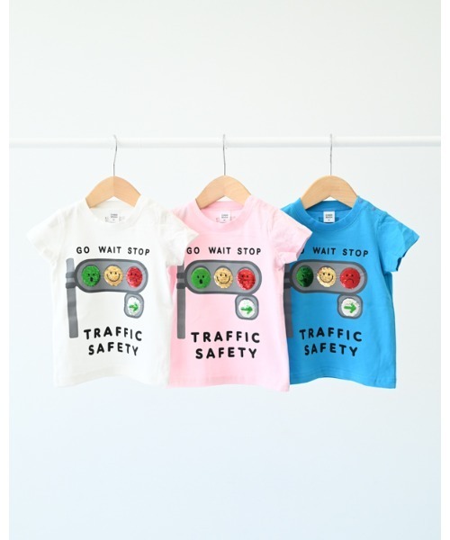 CHEEK ROOM（チークルーム）の「チークルーム 信号スパンコール Tシャツ（Tシャツ/カットソー・キッズ・ピンク/ブルー/オフホワイト・130cm/120cm/110cm/100cm/90cm/80ｃｍ）」の16枚目の写真