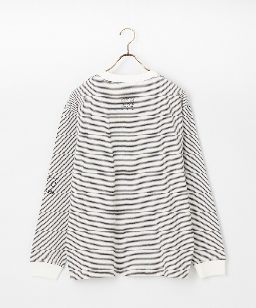 Manhattan Portage（マンハッタンポーテージ）の「[MANHATTAN PORTAGE/マンハッタンポーテージ] スカイラインロゴ ボーダー ロングスリーブTシャツ（Tシャツ/カットソー・レディース・ホワイト/ブラック・M/L/XL）」の10枚目の写真